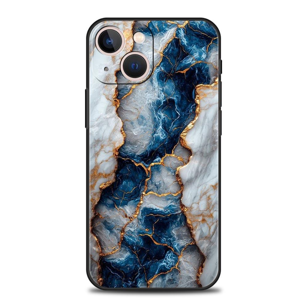 Marble Stone Phone Case For iPhone 17 Air 16 Plus 13 15 14 12 11 Pro MAX 7 8 SE Soft TPU Shockproof Cover Funda