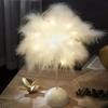 Battery Power Led Night Light For Bedroom Wedding Decoration Feather Table Lamp With Smart Room Night Light