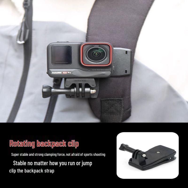 Insta360 AcePro2 Camera Accessories: Riding Headband, Chest Strap, Backpack Clip, Motorcycle Mount