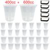30pcs 400cc/600cc Measuring Pitcher Large Capacity Plastic Food Measuring Cups Multi-Purpose Kitchen Cooking Baking Accessories
