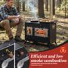 Wood Burning Fireplace with Chimney Pipe Portable Wood-Burning Camp Stove with Oven for Heating/Cooking/Courtyard/Camping