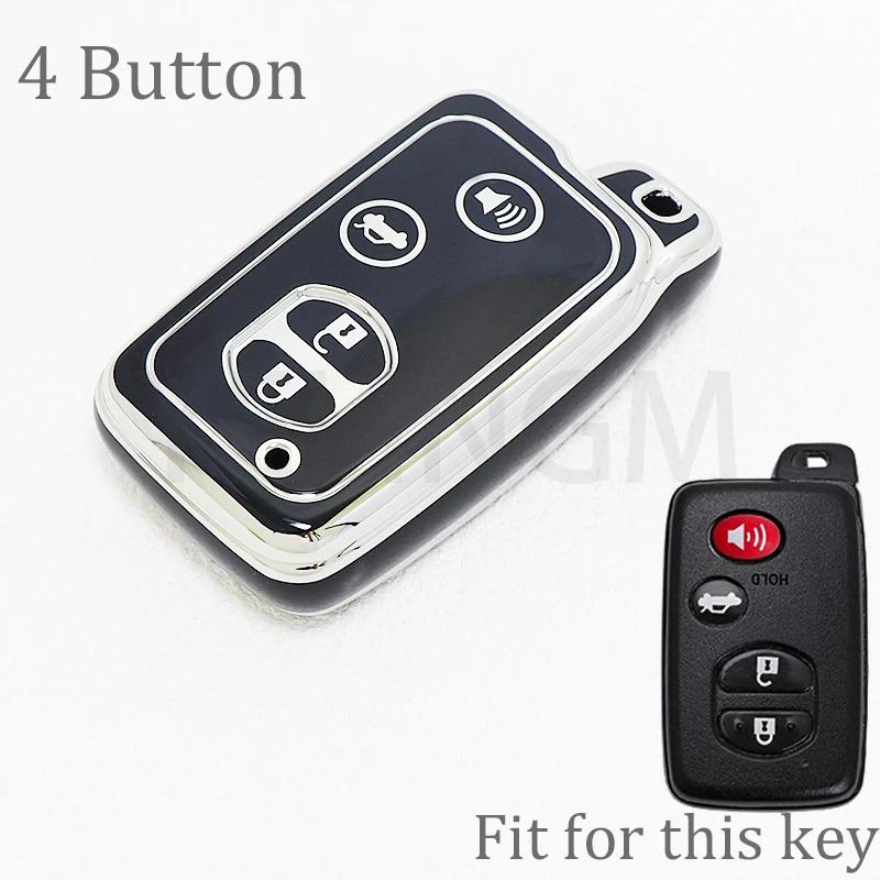 For Toyota Rav4 Land Cruiser Camry Aqua Prado Corolla Prius 2 3 4 Buttons Tpu Car Key Case Cover Keyless Remote Fob 2013 2014
