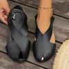 Fashion Retro Women Sandals Summer New Flat Heel Peep Toe Sandals Soft Sole Casual Shoes Minimalist Rome Shoes Women Sandalias De Mujer