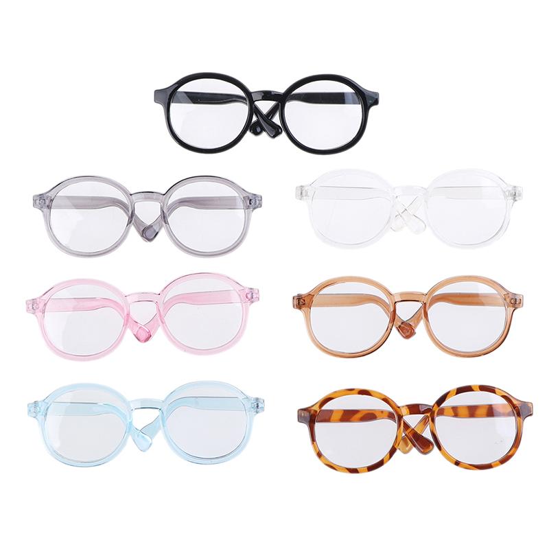 1Pcs 9CM Transparent Round Glasses For 1/6 Doll Blyth BJD Decor Accessories Toys