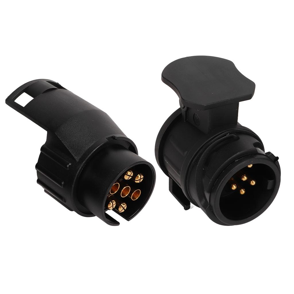 7 Pin To 13 Pin and 13 Pin To 7 Pin Trailer Socket Adapter Set Towing Socket Converter for  Trailer Plugs