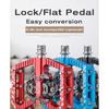 CXWXC 2 In 1 SPD Bicycle Self-Locking Pedal/Flat Bike Pedal for MTB/Road Aluminum Anti-slip 3 Sealed Bearing Bike Lock Pedal