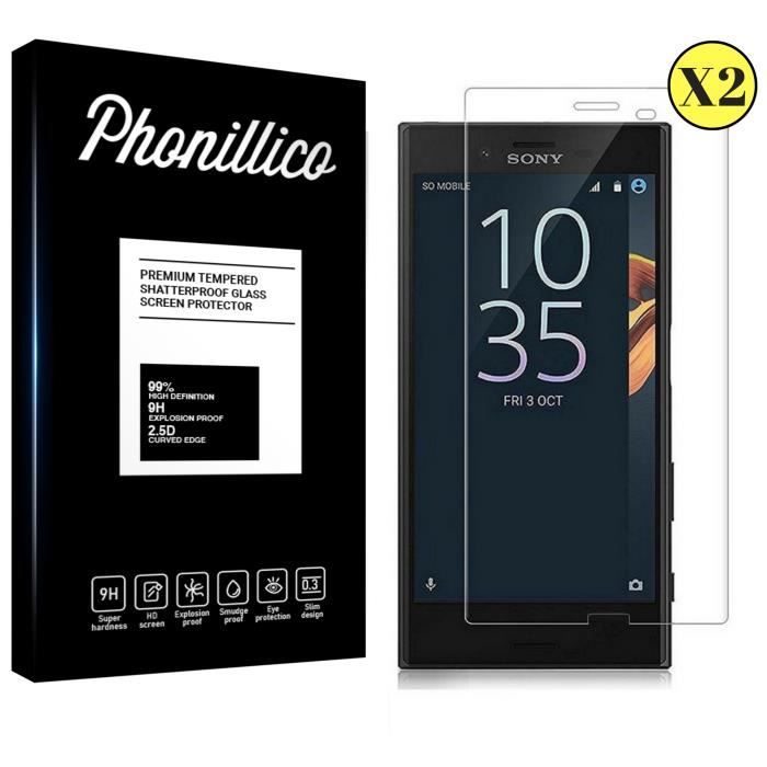 Sony Xperia X COMPACT Tempered Glass - [Pack 2] Ultra Resistant Screen Protector Glass Film [Phonillico®]