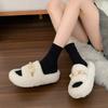 Mao Mao slippers women's wear 2025 autumn and winter new Internet celebrity super fire lamb wool ins tide thick bottom home cotton mop
