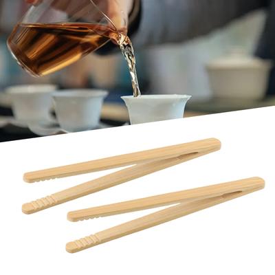 Wooden Tongs for Food Toast Salad Practical Breakfast Bread Pick Up 2 Pack