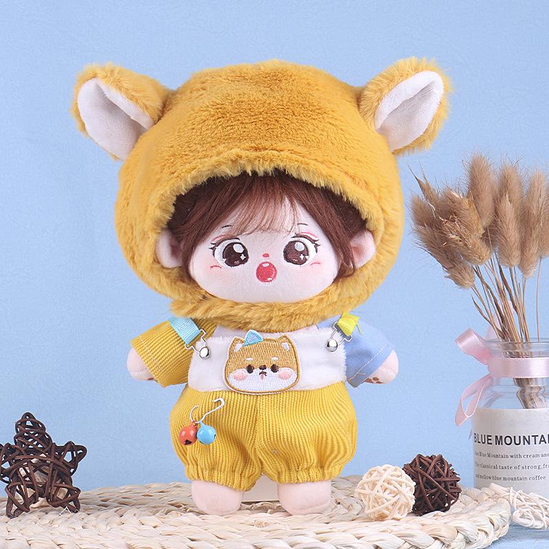 Winter Cotton Plush Doll Clothes Set - 20cm Doll Skirt