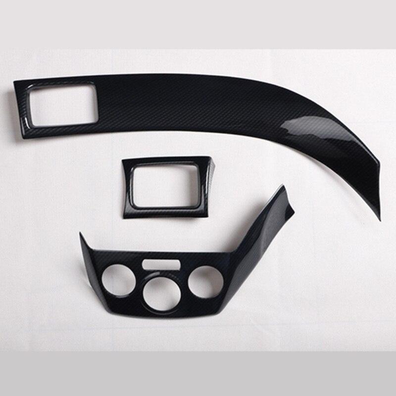 For Subaru Forester 2008-2012 LHD RHD Car Styling Carbon Fiber Central Console Dashboard AC Air Vent Frame Cover