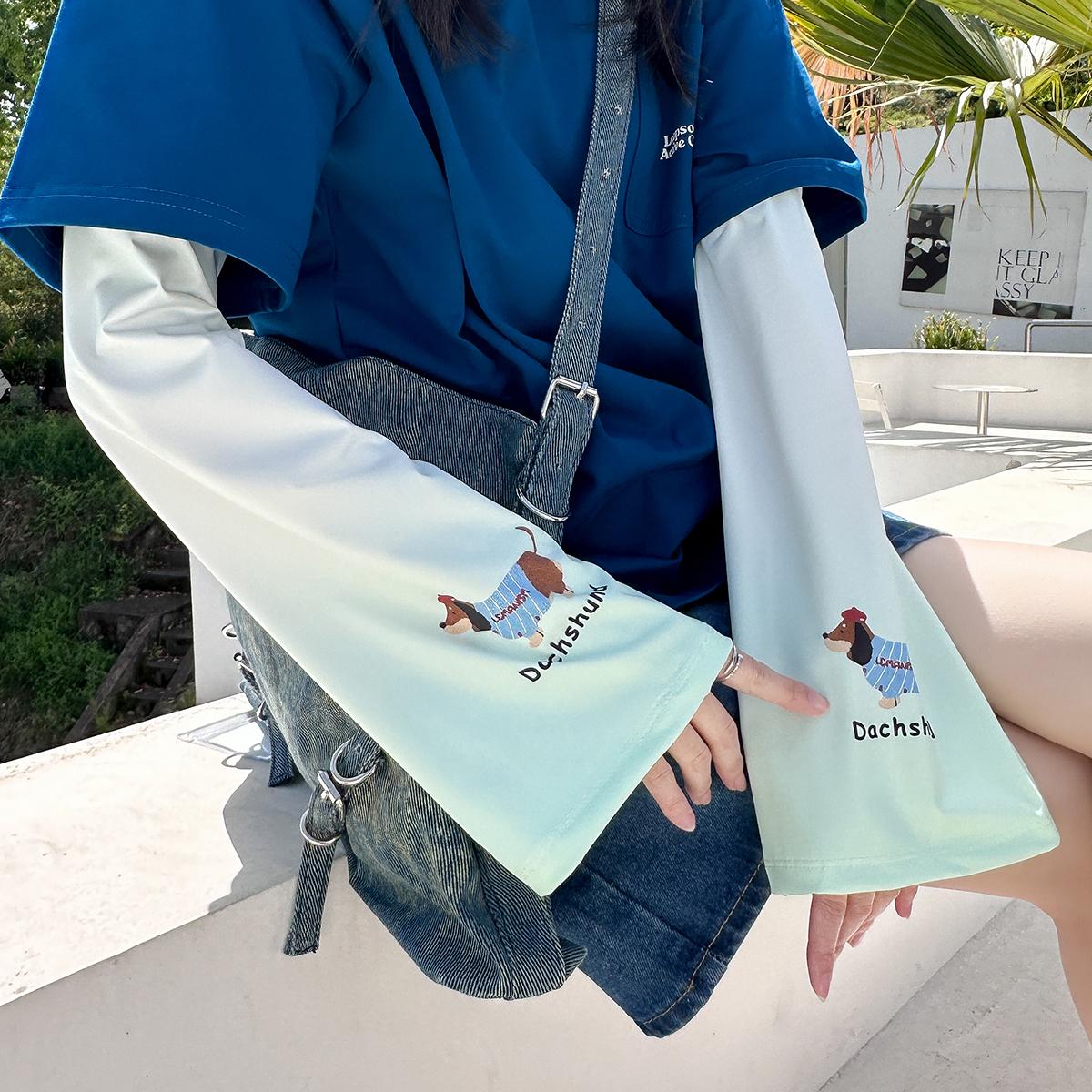 

Летние свободные рукава для льда с постепенным изменением солнцезащитного крема для льда, шелковые рукава для женщин, защита от ультрафиолета для езды на велосипеде и вождения, защита рук от артефактов Average size