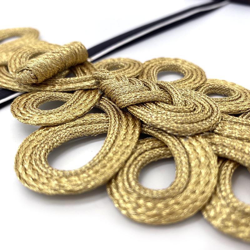 Baixi Gold Thread Nine-Hole Pipa Big Button Gold & Silver Stage Costume for Kids