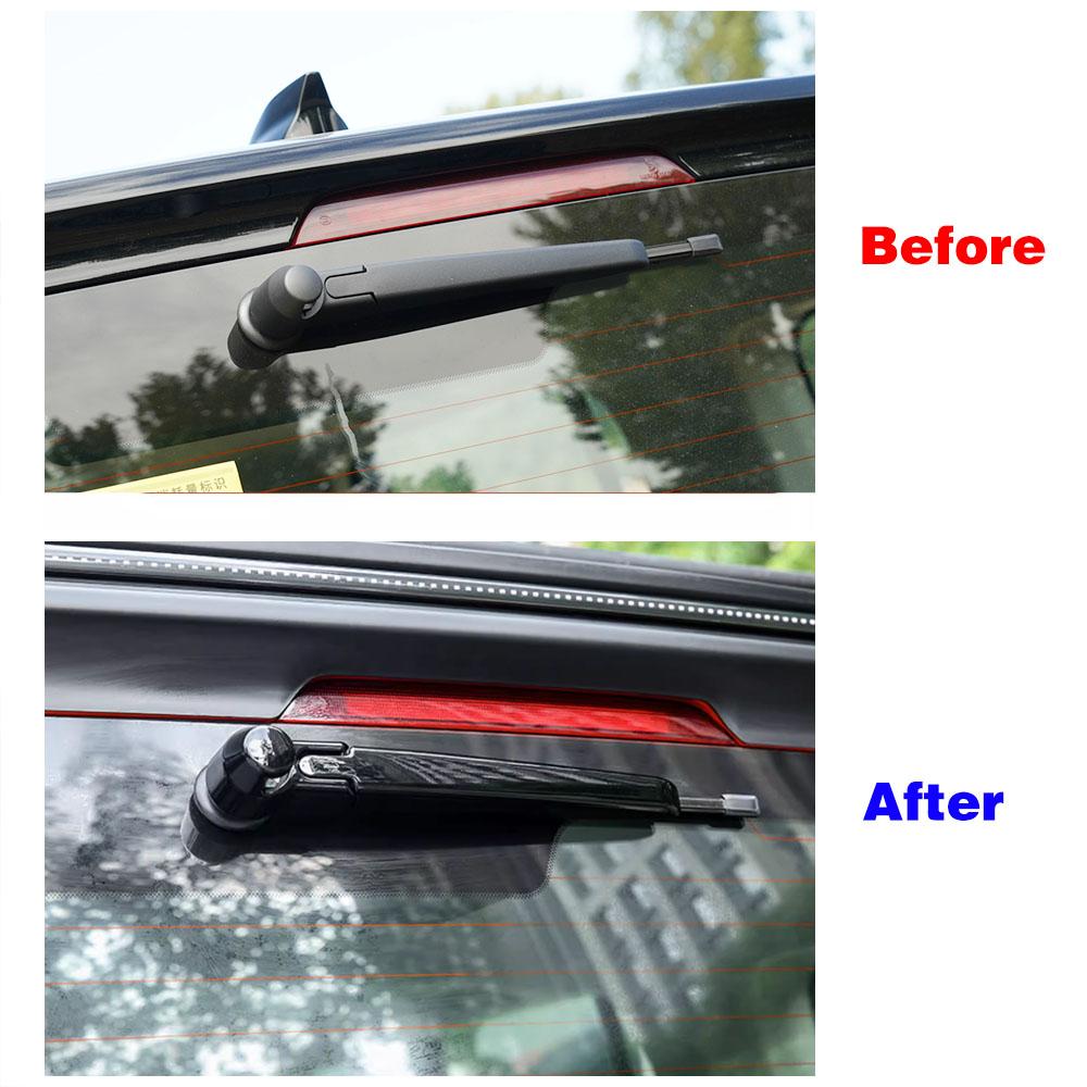 For GWM Tank 300 2024 2024 Black Rear Window Wiper Cover Trim Tail Windscreen Glass Wiper Carbon Decor Protector Chrome Sticker