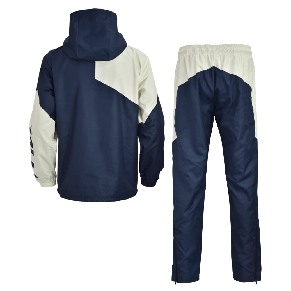 Basketball Windbreaker Top and Bottom Set Dark [B-Five] BF-SBTRHJ-006 (M, Navy/Ivory (BFLOGO))