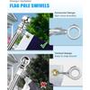 Flag Spinners Hardware Bearing System Aluminum Rings Stainless Steel Hook Fit 0.9-1.05 Inch Diameter Poles