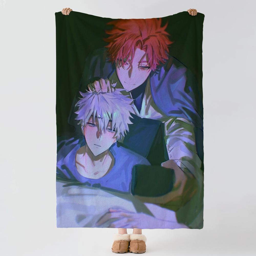 anime L-Link Click-k Throw Thick Comfort Flannel Quilt, Multi-scene Use Indoor Outdoor Daily Nap