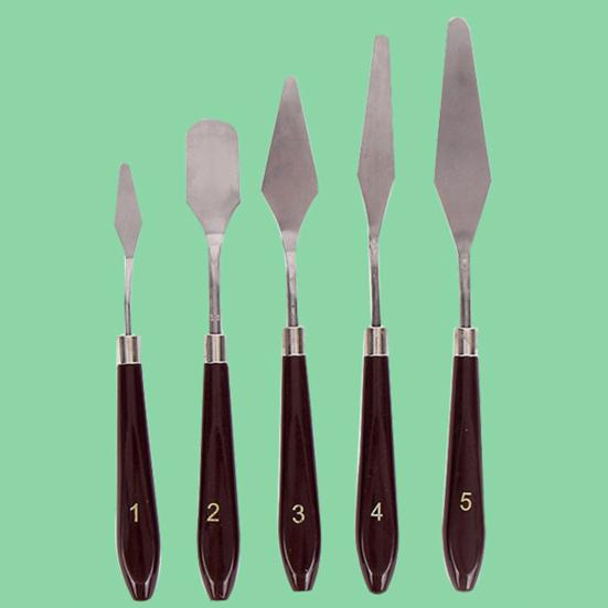 Stainless Steel Mixing Spatula Paving Rolling Smoothing Flexible Blade Artistic Tool Kit