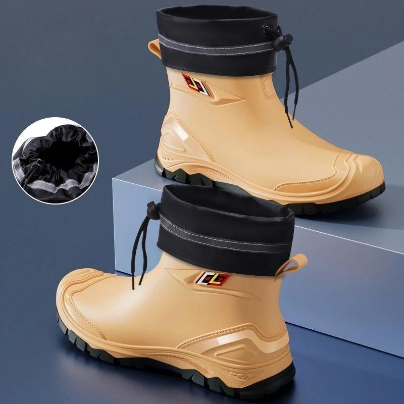 Frühling Herbst Kochen Arbeit Knöchel Herren Gummistiefel Niedriger Absatz Wasserdicht Beständig Angeln Wasser Kunststoff Gummi 2026 Schlamm Herrenschuhe