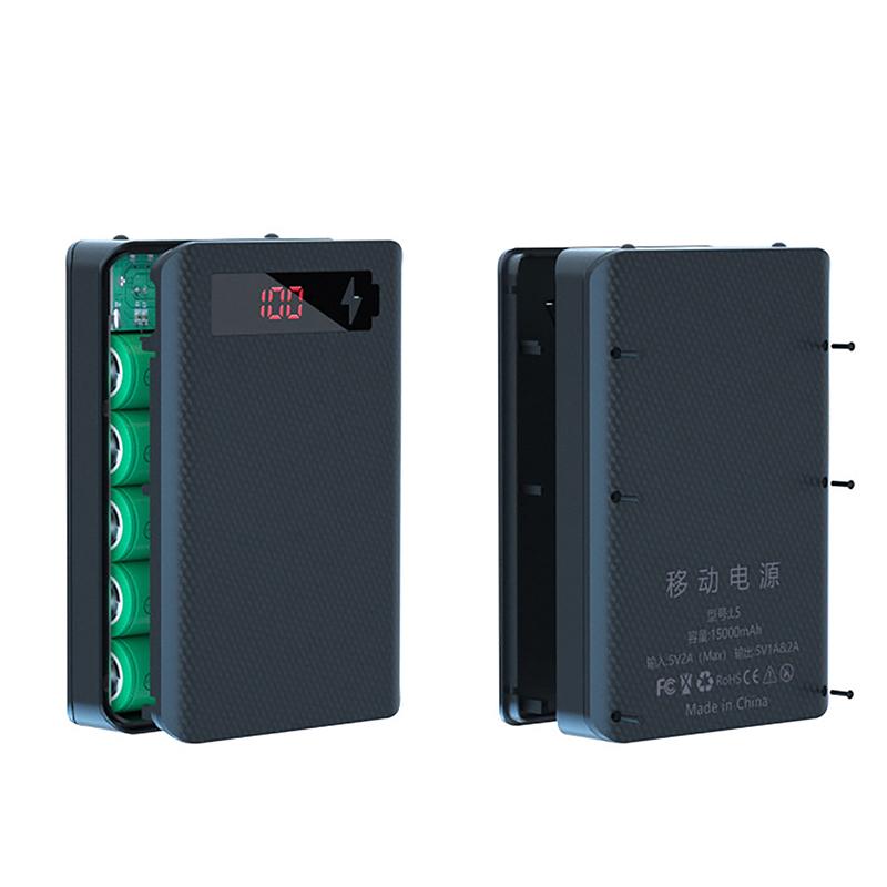 Încărcător Telefon Mobil Carcasă Detașabilă DIY Baterie 5*18650 Carcasă Baterie Externă 10W Dual USB Suport Cutie Depozitare Baterii