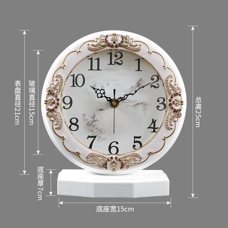 2025 Простые настольные часы для гостиной, Настольные часы для дома, спальни, Бесшумные часы, Креативные часы в американском стиле, Декор