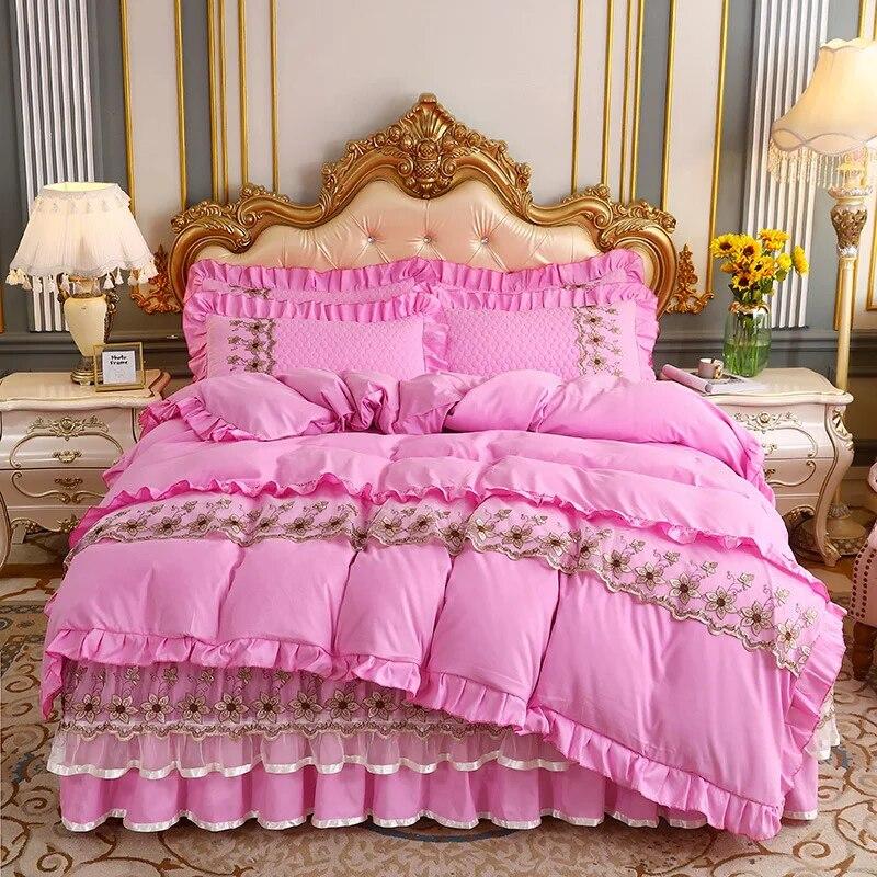 Современная юбка для кровати размера «queen-size» с кружевным хлопковым покрывалом для дома, простыня, пододеяльник, наволочка, купить отдельно