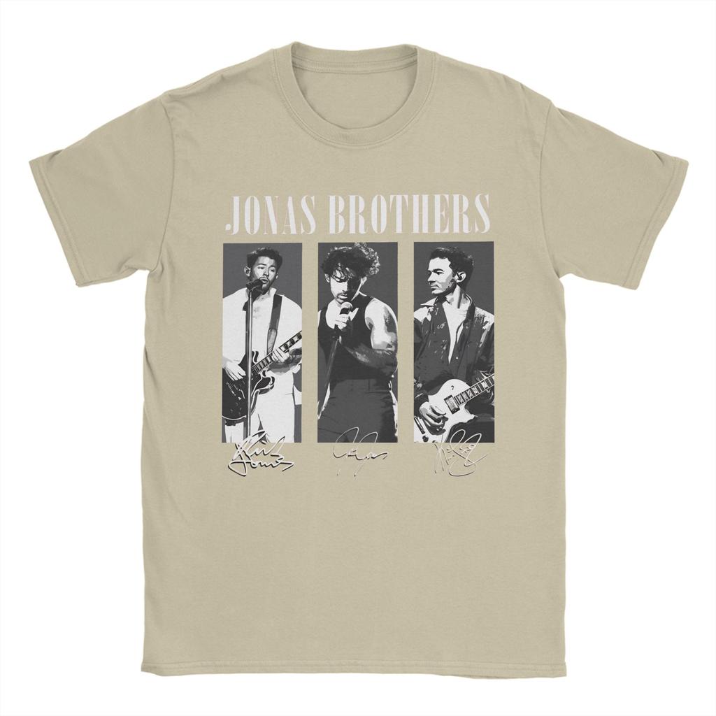 Casual Jonas Brothers Tour TShirt Men Crew Neck 100 Cotton T Shirt Short Sleeve Tees Gift Idea Tops