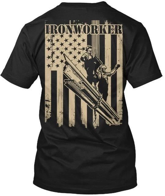 Ironworker Flag -ironworker - T shirt Made in the USA Size S to 5XL XL