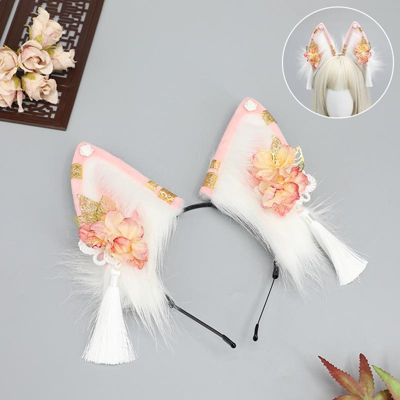 Dark Exotic Jackal Ears Headband Anubis Cos Headdress Exotic Jackal Ears KC