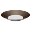 Noritake Deep Cliff Silver Fine Porcelain Plate, 27.5cm, 1140cc, (without Wire), Microwave-Safe, Brown, (White), 10-681L/05516A