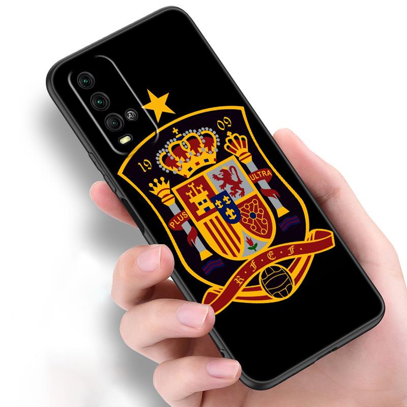 Španělsko Coat of Arms Flag silikonové pouzdro na telefon Xiaomi Redmi Note 11 10 9 8 Pro 11T 10T 10S 9S 8T 9 9A 9C 9T Black Cover Coque