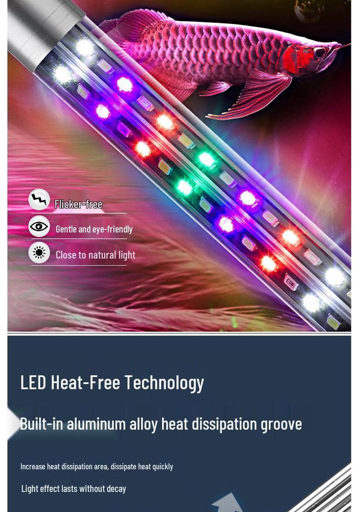 LED Fish Tank Light: Waterproof, Super Bright, Submersible Aquarium Light for Arowana.