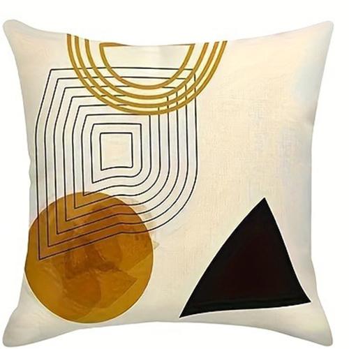 Geometric Lines Decorative Pillowcase, Ultra-soft Polyester Material Living Room Sofa Backrest Car Pillowcase Home Decoration