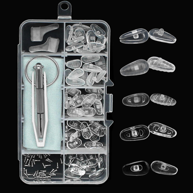 

Glasses repair kit parts tools screws nose pads ear pads Glasses repair kit