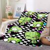 Alien Invasion Flannel Blanket Throw Blanket Soft Warm Sofa Bed Camping Car Home Decor Unique Christmas Gift C9302613