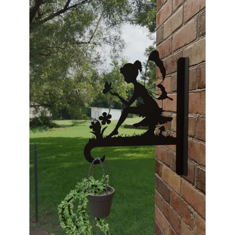 Wrought Iron Wall Bracket Pigeon Planter Flower Pot Holder