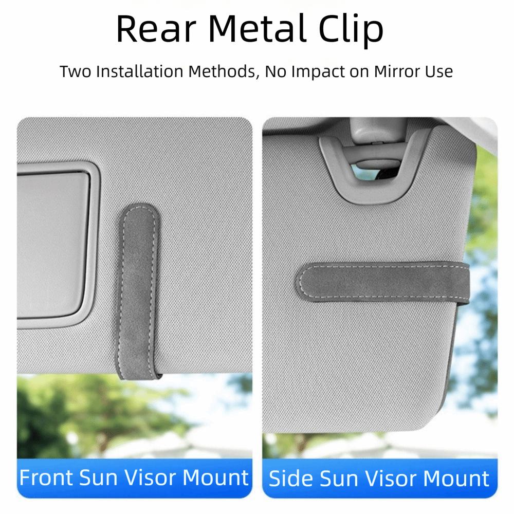 Dual Clip Car Sun Visor Clip Multifunctional Card Holder Universal Eyeglass Hanger Car Accessory
