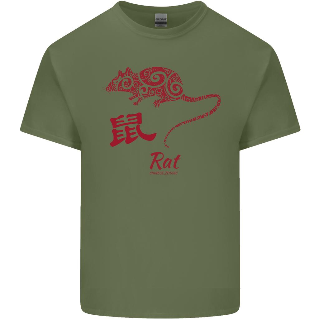 Chinese Zodiac Shengxiao Year of the Rat Unisexs Light Cotton TShirt