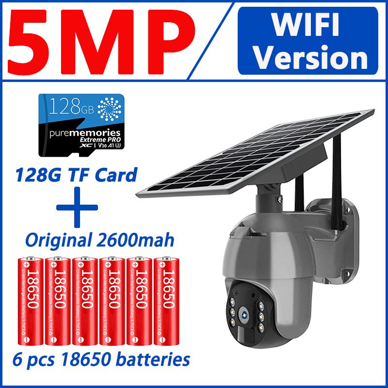 4G SIM Card WIFI Solar Battery PTZ 3MP/5MP Outdoor Waterproof PIR Alarm Motion Detection P2P CCTV Camera