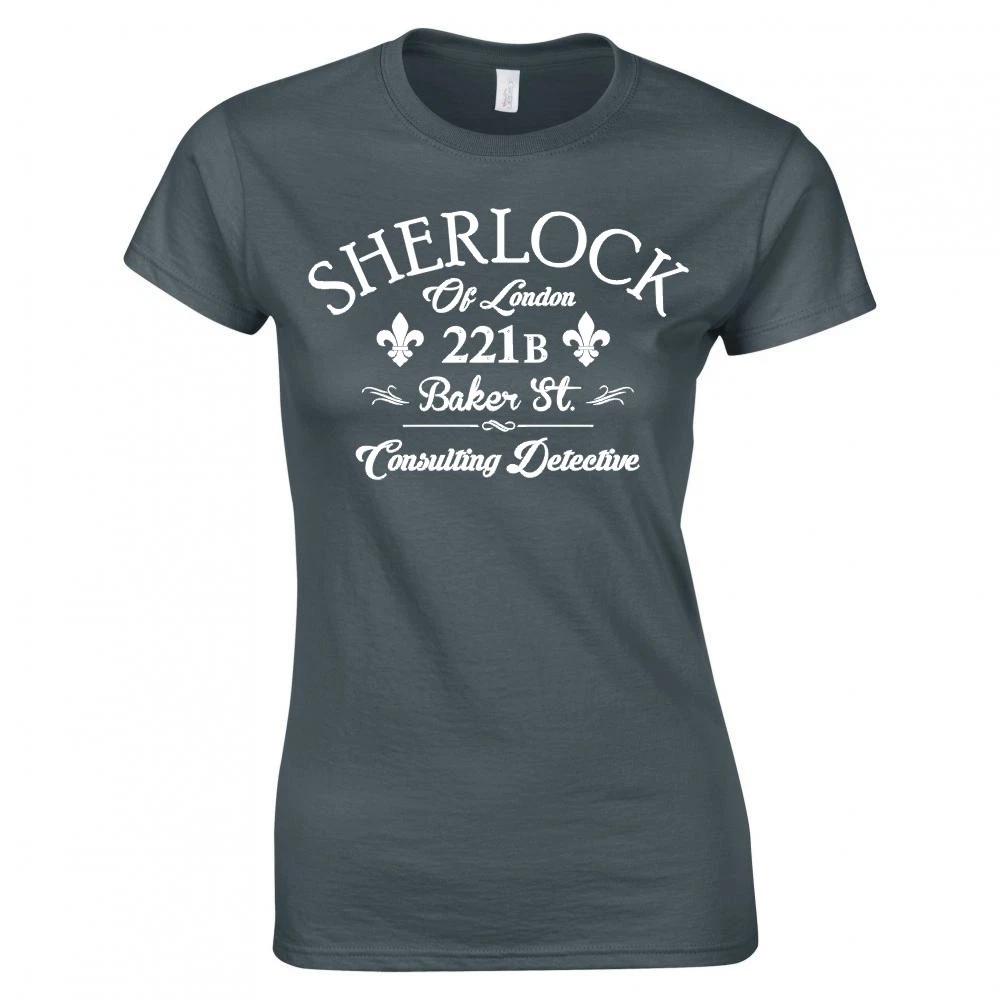 Sherlock Holmes 221b Baker St Consulting Detective Ladies Skinny Fit TShirt