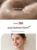 Women's Solid Color Cashmere Knit Pullover Sweater - Round Neck, Loose Fit, Slimming Base Layer for Autumn/Winter