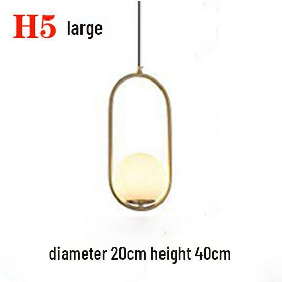 Nordic Gold Single Pendant Light for Bedroom, Bar, Café, or Shop