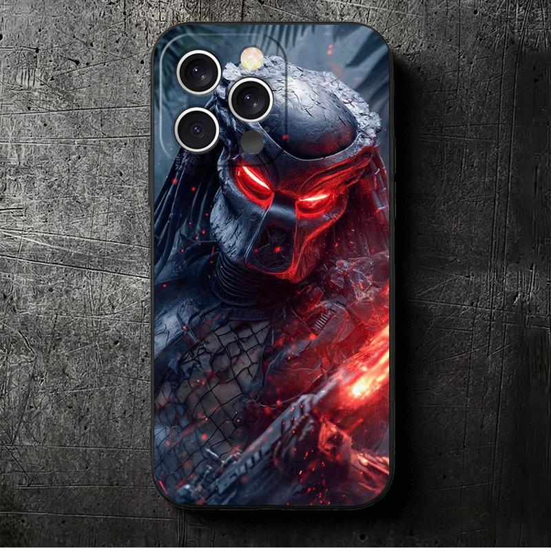 

A-Alien Vs P-Predator Soft Phone Case for iPhone 16 16E 17 Air 15 Pro Max 14 Plus 13 Mini 11 12 7 Black Cover Back Shell iPhone 14