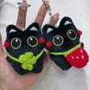 Cute Cartoon Black Cat Doll Keychain Pendant Backpack Hanging Ornaments Car Keyring Kids Gift