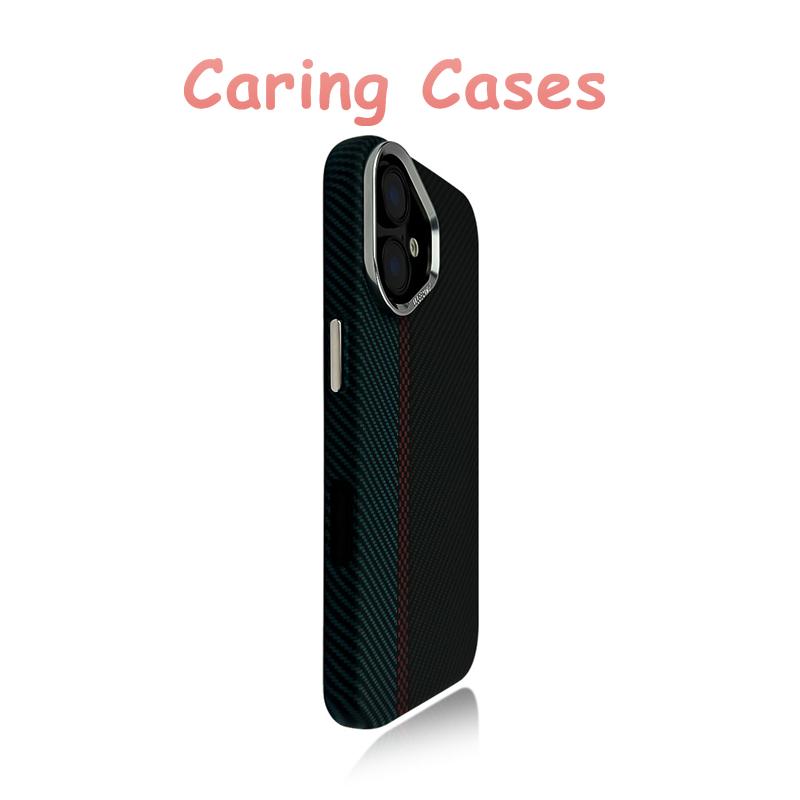 For iPhone 17 Pro Max Case Black Carbon Fiber Texture Matte Business Luxury Hard Shell Compatible with iPhone 16 15 14 13 12