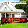 Festival Photo Booth Backdrop Halloween Fence Banner, 118 x 20 Inch Large Yard Sign Banner Flag, Scary Store Window Holiday Displays Party Hanging