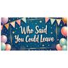 Backdrops Silver Theme Banner Decoration Blue Theme Celebration Banner for Graduation Party Photo Shoot Holiday Celebration