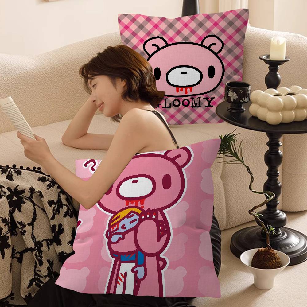 G-Gloomy B-Bear Personalized Pillow Cover Kids Bedroom Wild Party Decor Pillowcase Kid Birthday Shower Gift