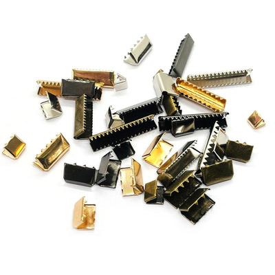 Copper Toothed Metal Belt Buckle Clip - Square End for Leather or Webbing Belts