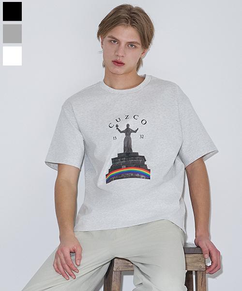 Our Place Cusco Graphic Short Sleeve T-Shirt 3 Colors Light Gray/095